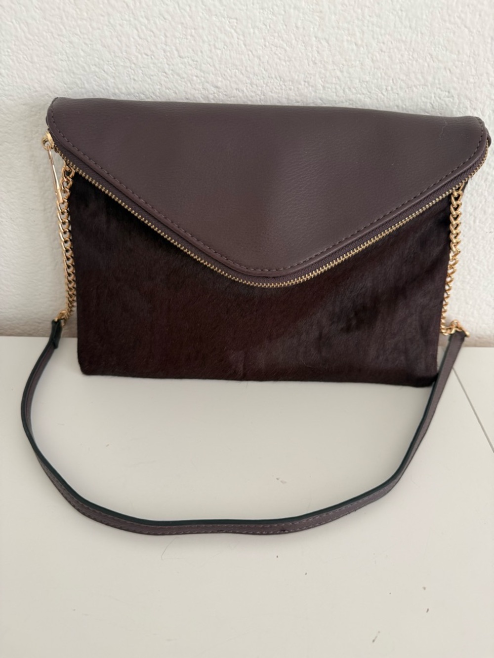 Seven Day Burgundy envelope crossbody purse 11x8